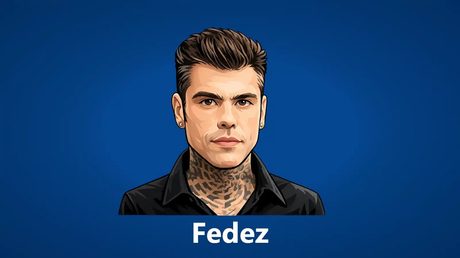 2. fedez cartoon vignette for PC with blue background