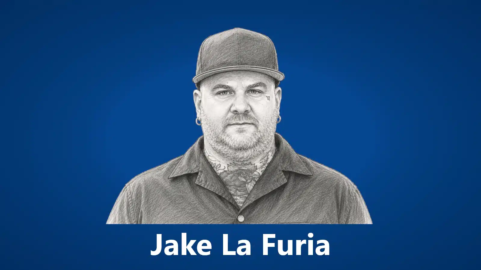 2. jake la furia sketch vignette for PC with blue background