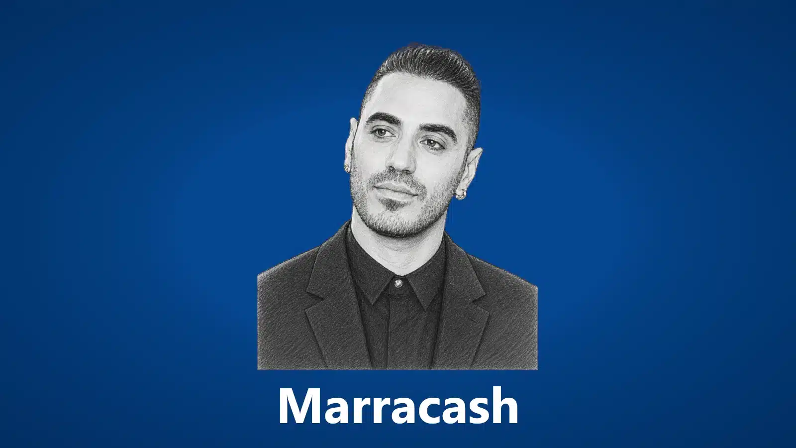 2. marracash sketch vignette for PC with blue background