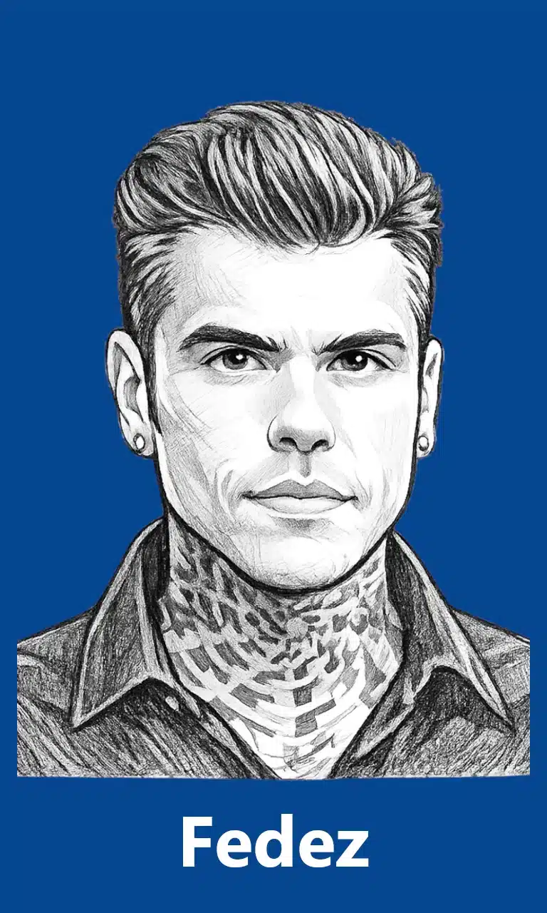 4. fedez sketch for mobile with blue background
