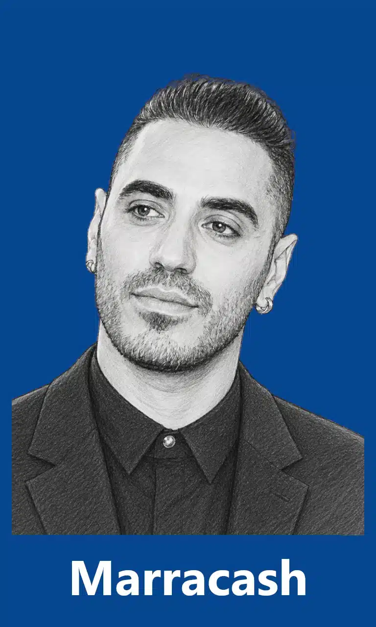 4. marracash sketch for mobile with blue background