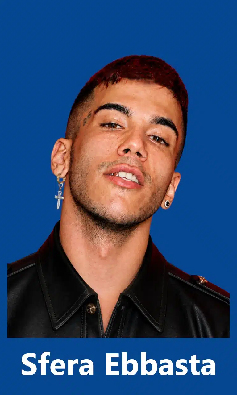 4. sfera ebbasta photo for mobile with blue background