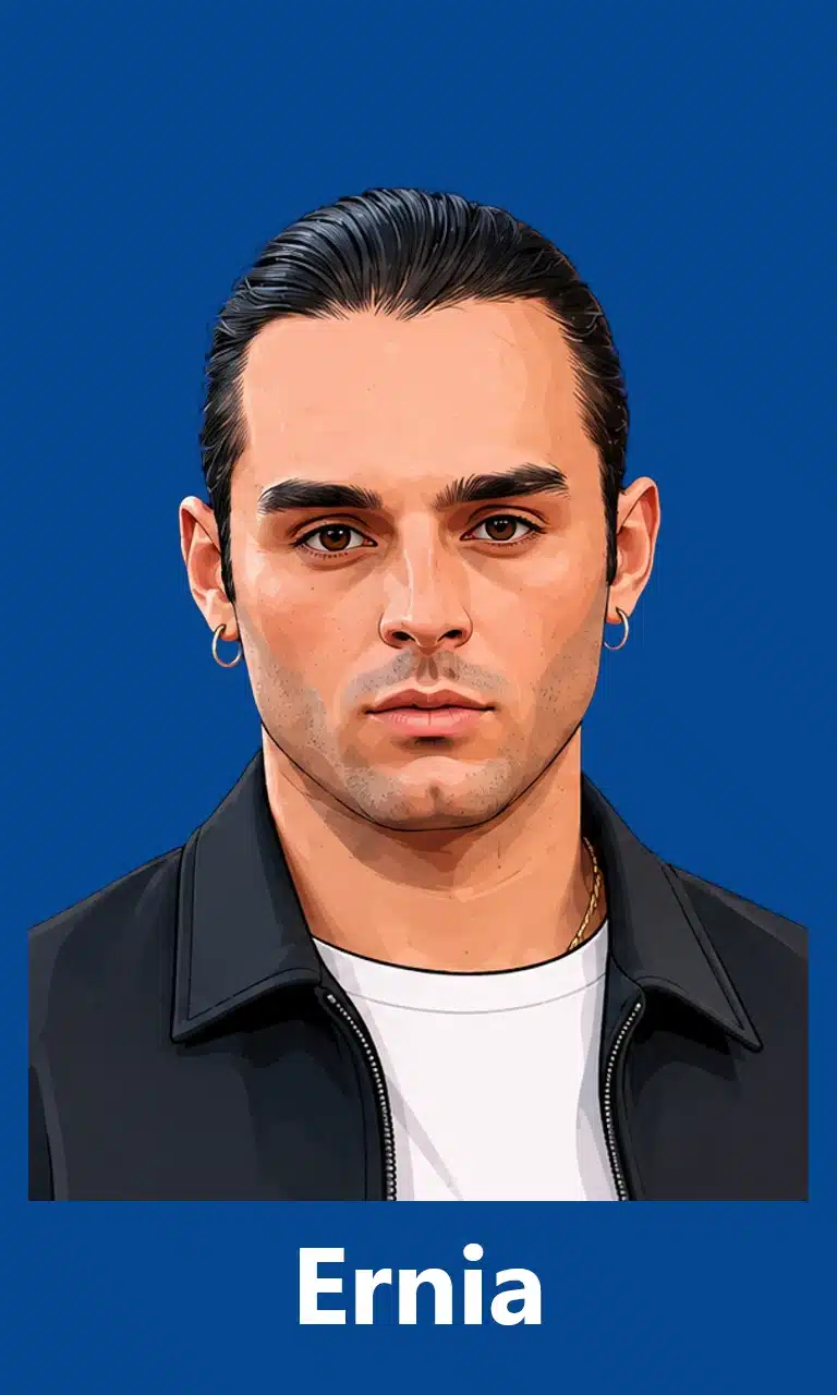 4. ernia cartoon for mobile with blue background